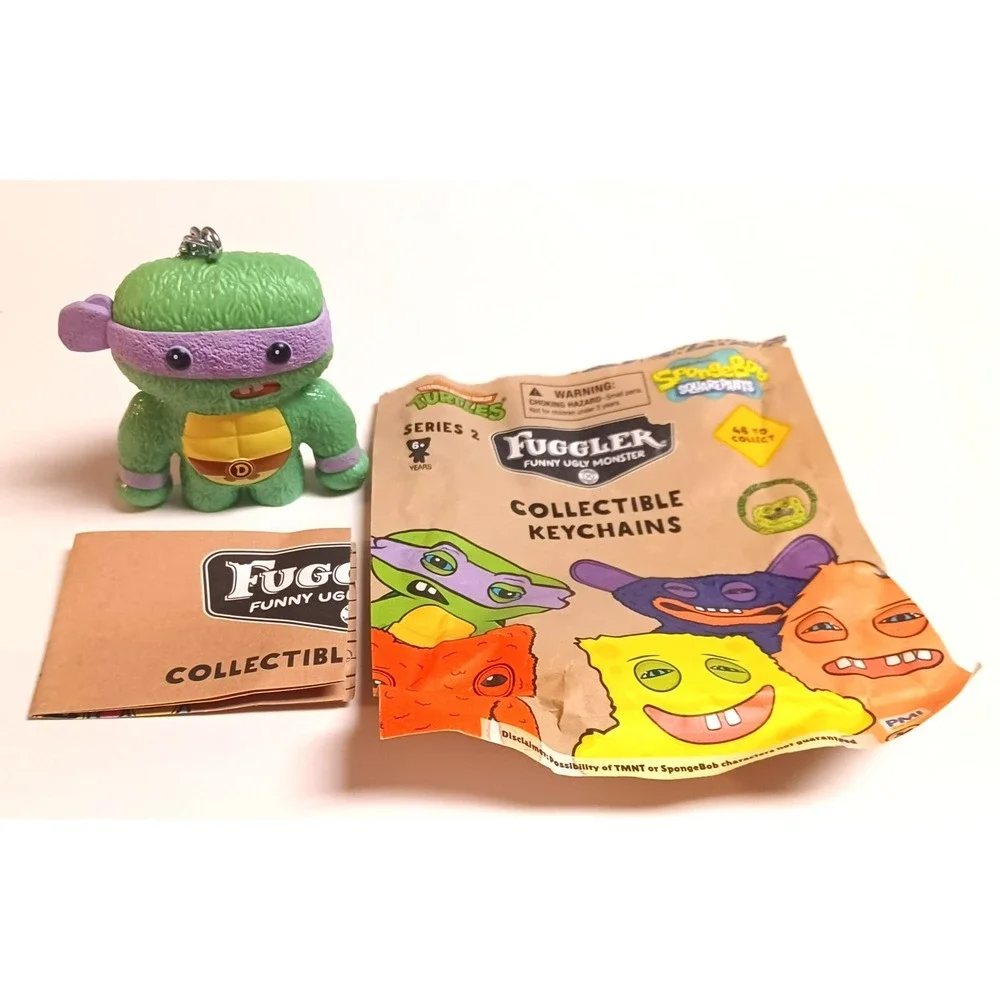 Fuggler Vinyl Keychain Series 2 TMNT Donatello Raphael Ninja Turtles Lot of 2